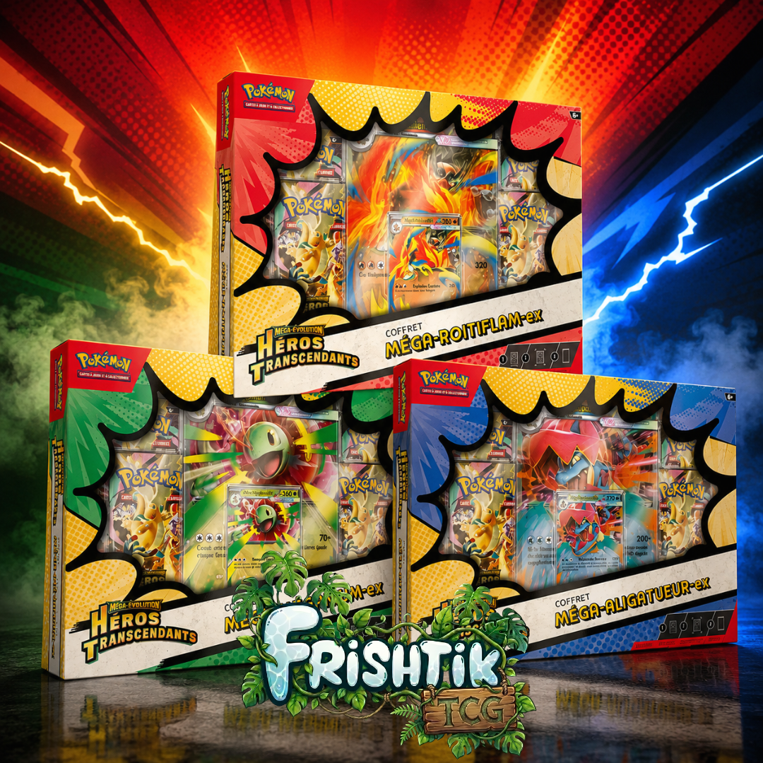 Pokémon ME2.5 Héros Transcendants – Coffret Premium Méga-Évolution (Modèle Aléatoire)