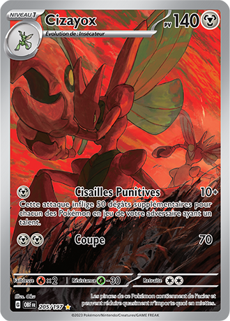 Carte Pokémon Cizayox 205/197 – EV Flammes Obsidiennes