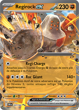 Carte Pokémon Regirock ex 101/182 – EV Rivalités Destinées