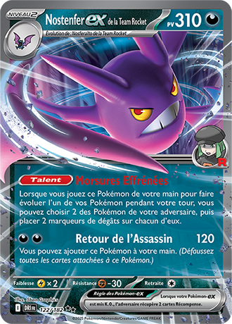Carte Pokémon Nostenfer ex de la Team Rocket 122/182 – EV Rivalités Destinées