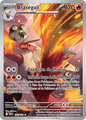 Carte Pokémon Braségali 192/182 – EV Rivalités Destinées