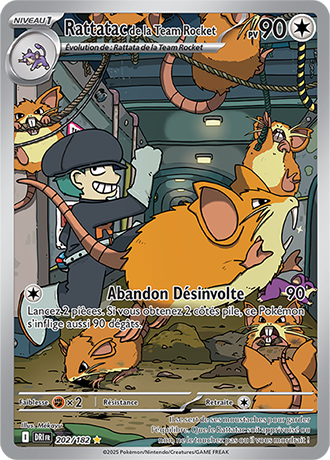 Carte Pokémon Rattatac de la Team Rocket 202/182 – EV Rivalités Destinées