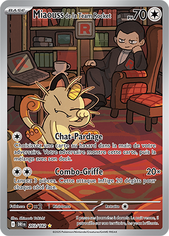 Carte Pokémon Miaouss de la Team Rocket 203/182 – EV Rivalités Destinées