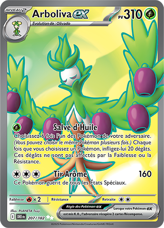 Carte Pokémon Arboliva ex 207/182 – EV Rivalités Destinées