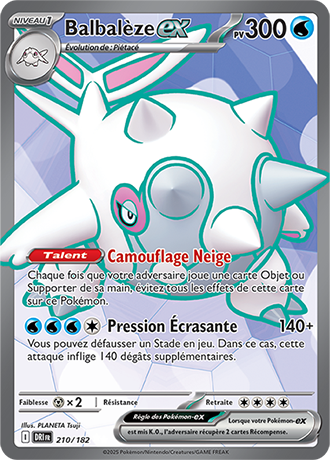 Carte Pokémon Balbalèze ex 210/182 – EV Rivalités Destinées