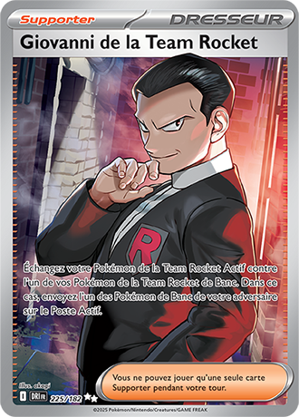 Carte Pokémon Giovanni de la Team Rocket 225/182 – EV Rivalités Destinées