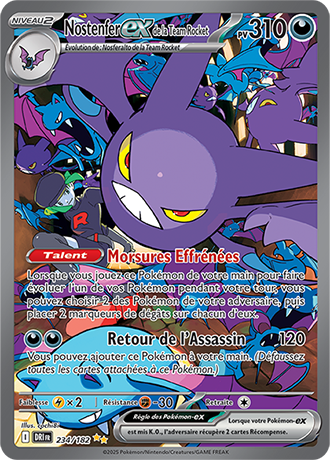 Carte Pokémon Nostenfer ex de la Team Rocket 234/182 – EV Rivalités Destinées