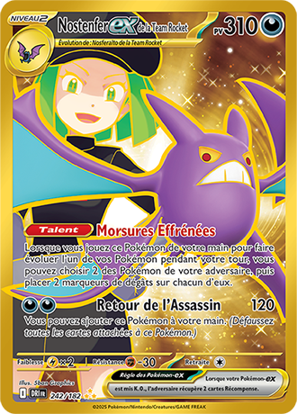 Carte Pokémon Nostenfer ex de la Team Rocket 242/182 – EV Rivalités Destinées