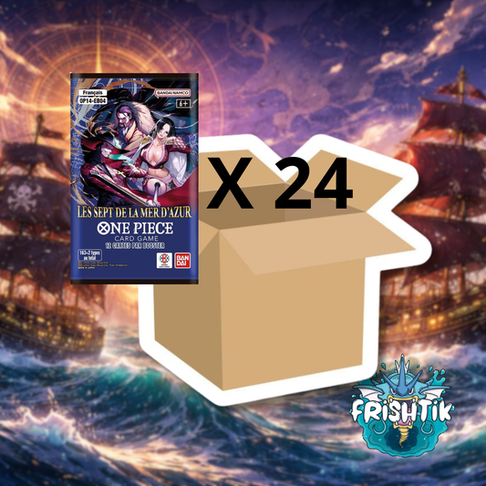 ONE PIECE OP14 : LES SEPT DE LA MER D'AZUR | Case de Blisters FR (X24 blisters)