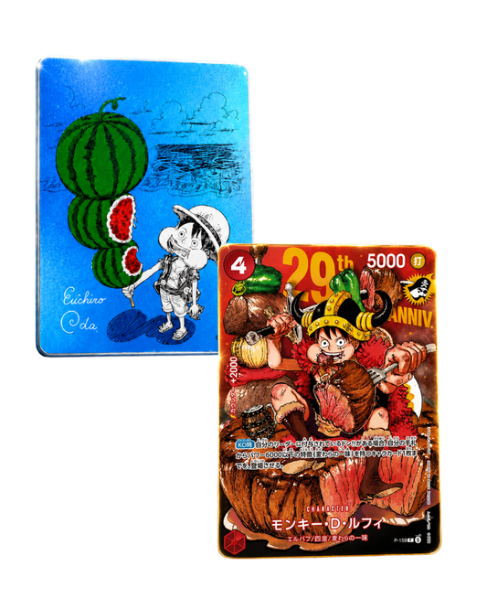 BUNDLE  | CARTE ONE PIECE - LUFFY 29th Anniversary &  LUFFY PASTÈQUE NATSUCOMI 2026  | PRECOMMANDE