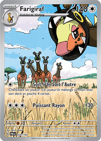 Carte Pokémon Farigiraf 228/193 – EV Évolutions à Paldea