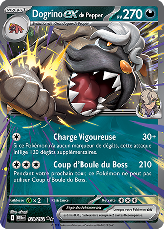 Carte Pokémon Dogrino ex de Pepper 139/182 – EV Rivalités Destinées