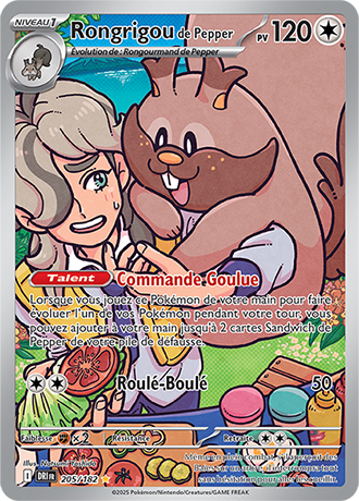 Carte Pokémon Rongrigou de Pepper 205/182 – EV Rivalités Destinées