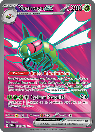Carte Pokémon Yanmega ex 206/182 – EV Rivalités Destinées