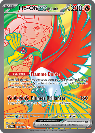 Carte Pokémon Ho-Oh ex de Luth 209/182 – EV Rivalités Destinées