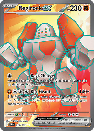 Carte Pokémon Regirock ex 214/182 – EV Rivalités Destinées