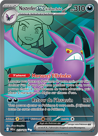 Carte Pokémon Nostenfer ex de la Team Rocket 217/182 – EV Rivalités Destinées