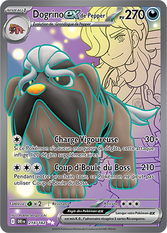 Carte Pokémon Dogrino ex de Pepper 218/182 – EV Rivalités Destinées