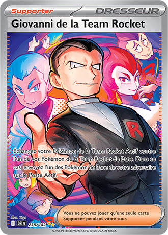 Carte Pokémon Giovanni de la Team Rocket 238/182 – EV Rivalités Destinées