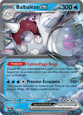 Carte Pokémon Balbalèze ex 065/182 – EV Rivalités Destinées