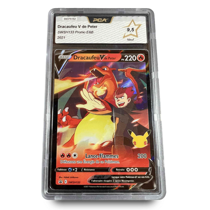 Carte Gradée - PCA 9.5 - Dracaufeu V de Peter - SWSH133 - Célébrations