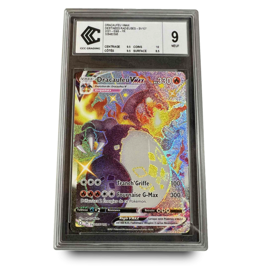 Carte Gradée - CCC 9 - Dracaufeu VMAX - SV107/SV122 - Destinées Radieuses