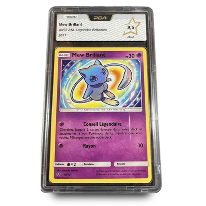 Carte Gradée - PCA 9.5 - Mew Brillant 40/73 - Légendes Brillantes