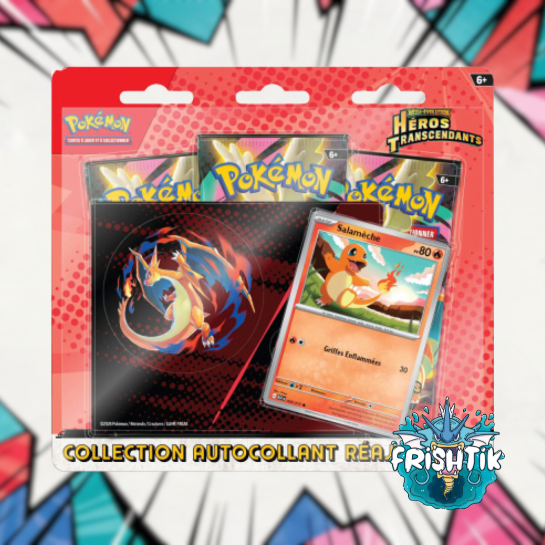 Tripack Pokémon Héros Ascendants | Salamèche | 3 Boosters Officiels Pokémon TCG